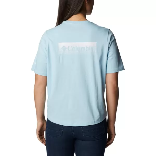 Columbia Womens North Cascades Relaxed TeeSpring BlueFramed Halftone Logo Grx