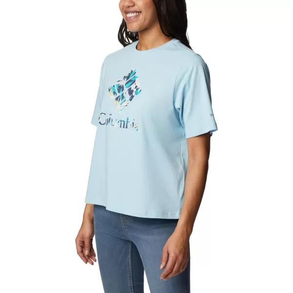 Columbia Womens North Cascades Relaxed TeeSpring BlueGem Wisterian