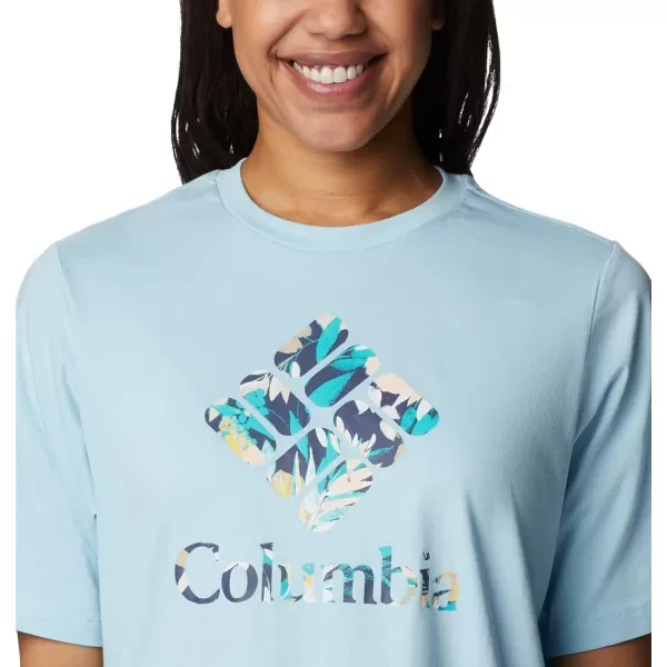 Columbia Womens North Cascades Relaxed TeeSpring BlueGem Wisterian