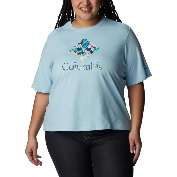 Columbia Womens North Cascades Relaxed TeeSpring BlueGem Wisterian