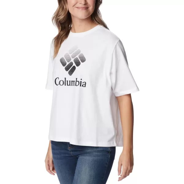 Columbia Womens North Cascades Relaxed TeeWhiteCsc Stacked Gradient Graphic