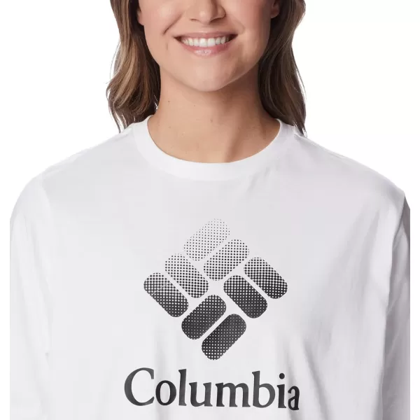 Columbia Womens North Cascades Relaxed TeeWhiteCsc Stacked Gradient Graphic