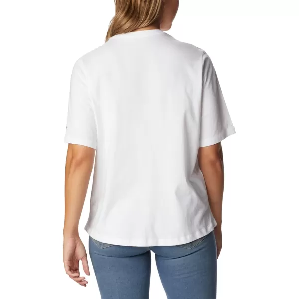 Columbia Womens North Cascades Relaxed TeeWhiteCsc Stacked Gradient Graphic