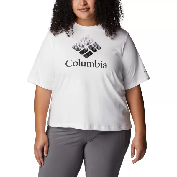 Columbia Womens North Cascades Relaxed TeeWhiteCsc Stacked Gradient Graphic