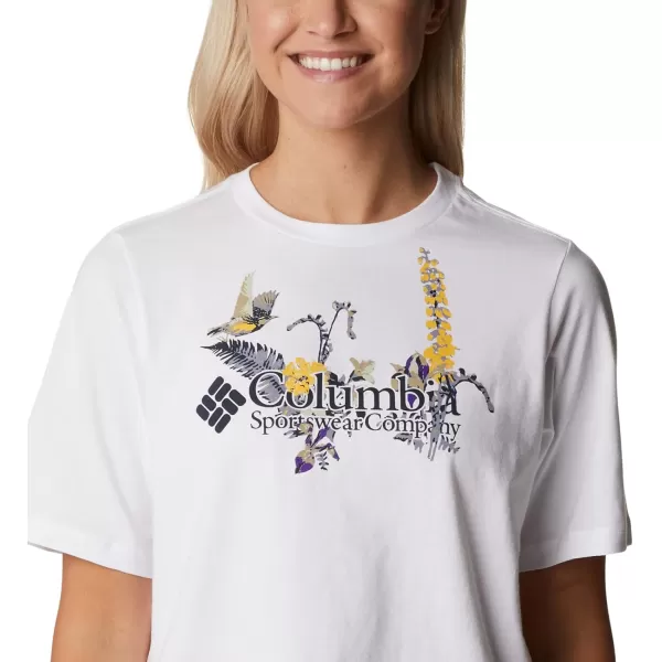 Columbia Womens North Cascades Relaxed TeeWhiteFieldcreek Graphic