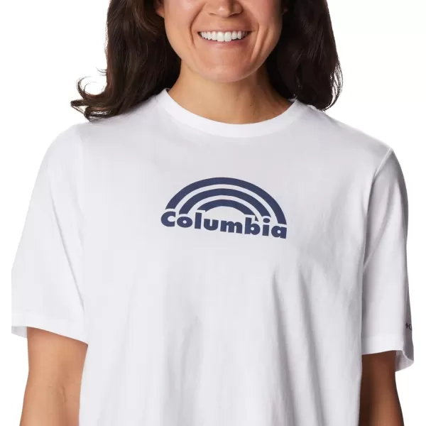 Columbia Womens North Cascades Relaxed TeeWhiteRainbow