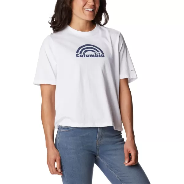 Columbia Womens North Cascades Relaxed TeeWhiteRainbow