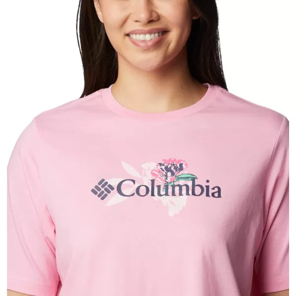 Columbia Womens North Cascades Relaxed TeeWild RoseJubilant Flower