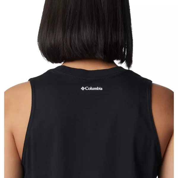 Columbia Womens North Cascades TankBlackCsc Emblem Two