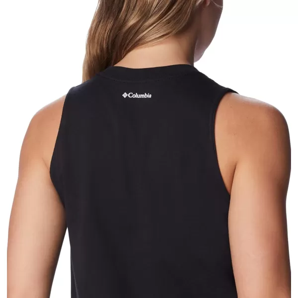 Columbia Womens North Cascades TankBlackPdx Tested Tough Graphic