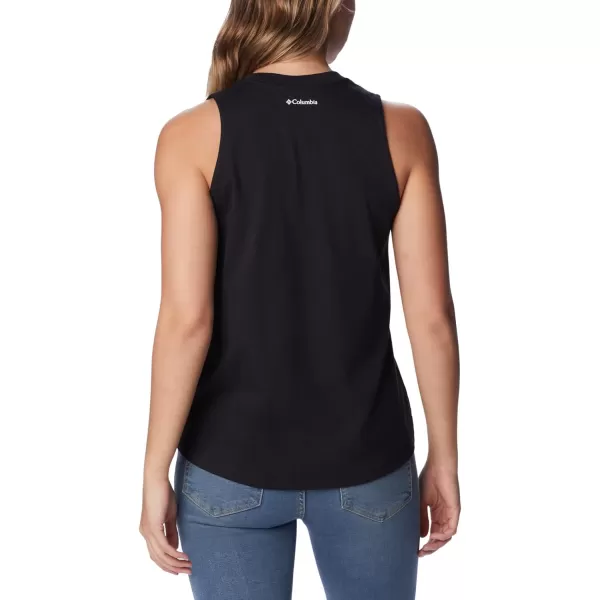 Columbia Womens North Cascades TankBlackPdx Tested Tough Graphic