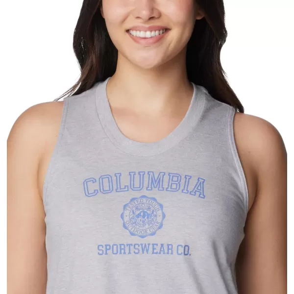 Columbia Womens North Cascades TankColumbia Grey HeatherCsc Emblem Two