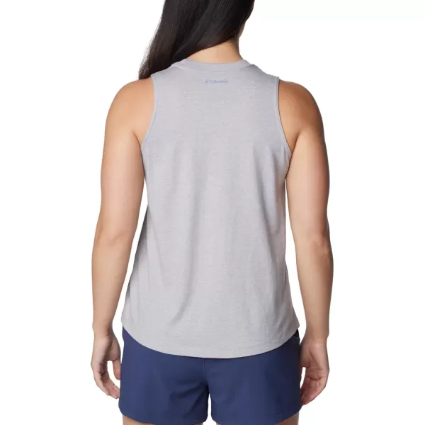 Columbia Womens North Cascades TankColumbia Grey HeatherCsc Emblem Two