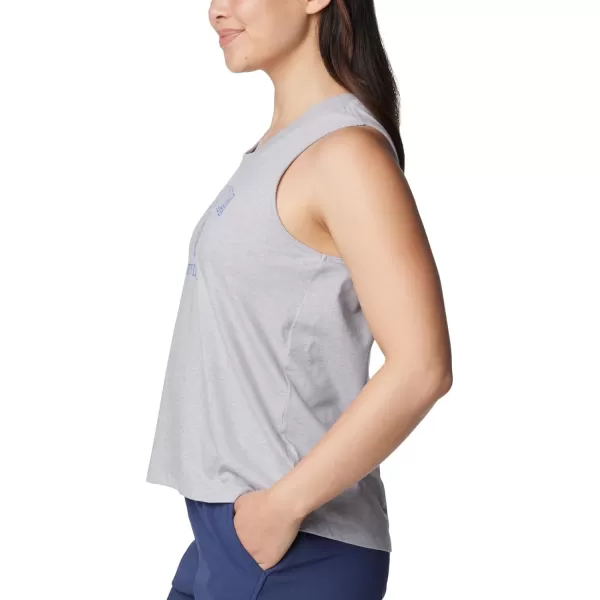 Columbia Womens North Cascades TankColumbia Grey HeatherCsc Emblem Two