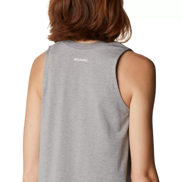 Columbia Womens North Cascades TankMonument HeatherWhite Branded