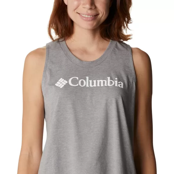 Columbia Womens North Cascades TankMonument HeatherWhite Branded