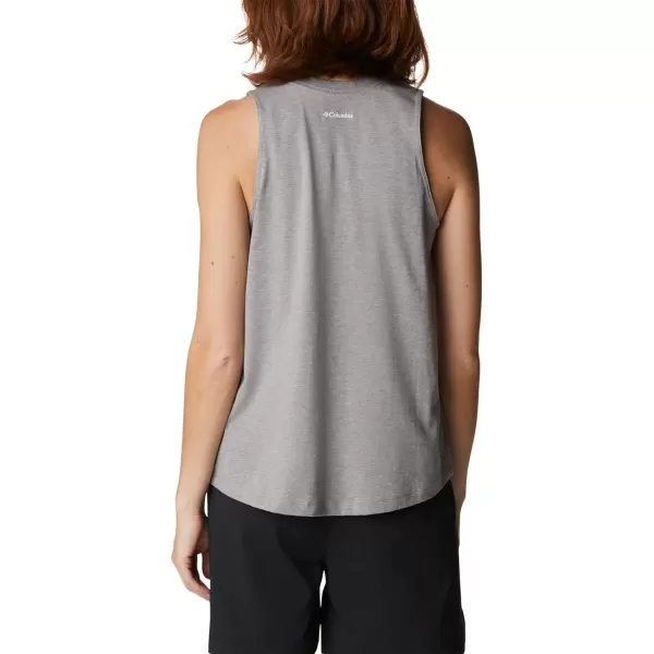 Columbia Womens North Cascades TankMonument HeatherWhite Branded