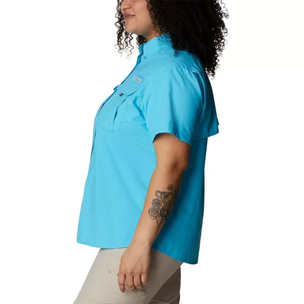 Columbia Womens PFG Bahama II UPF 30 Short Sleeve Fishing ShirtAtoll