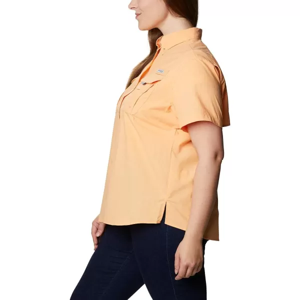 Columbia Womens PFG Bahama II UPF 30 Short Sleeve Fishing ShirtLight Juice