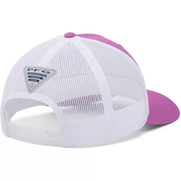 Columbia Womens PFG Fish Flag Snap BackBright LavenderWhiteFish Friends