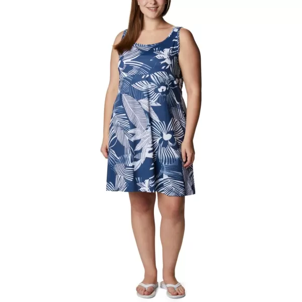 Columbia Womens PFG Freezer III DressCarbon Stencil Hibiscus Print