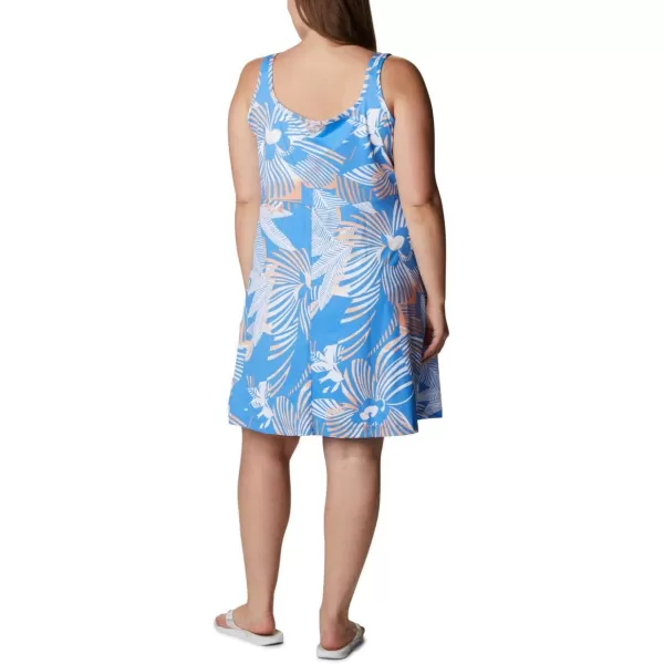 Columbia Womens PFG Freezer III DressHarbor Blue Stencil Hibiscus Print