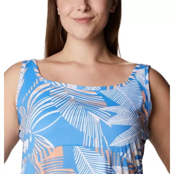 Columbia Womens PFG Freezer III DressHarbor Blue Stencil Hibiscus Print