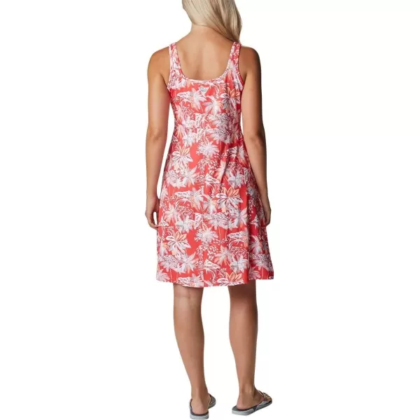 Columbia Womens PFG Freezer III DressRed Hibiscus Festive Fishin
