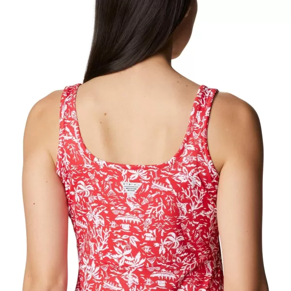 Columbia Womens PFG Freezer III DressRed Spark Kona Print