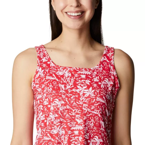 Columbia Womens PFG Freezer III DressRed Spark Kona Print