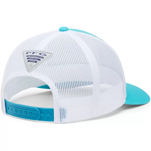 Columbia Womens PFG Hooks Mesh Snap BackHigh CrownOcean TealCorange
