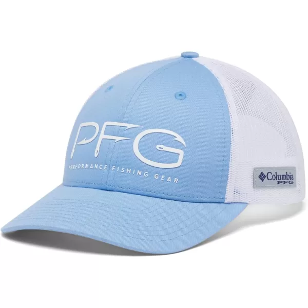 Columbia Womens PFG Hooks Mesh Snap BackHigh CrownWhite CapWhite
