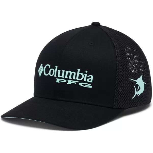 Columbia Womens PFG Logo Mesh Ball CapBlackGulf Stream