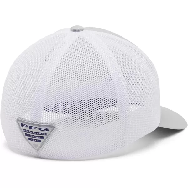 Columbia Womens PFG Logo Mesh Ball CapCool GreyWhiteVivid BlueMarlin