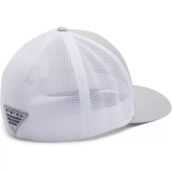 Columbia Womens PFG Logo Mesh Ball CapCool GreyWhiteVivid BlueMarlin