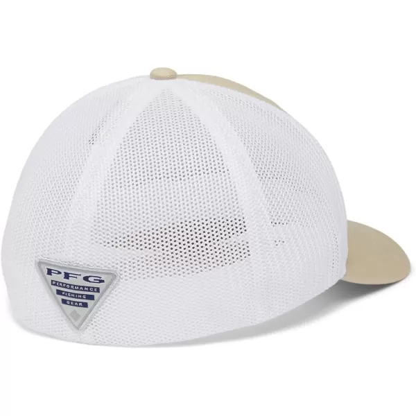 Columbia Womens PFG Logo Mesh Ball CapFossilGrillWhiteBass