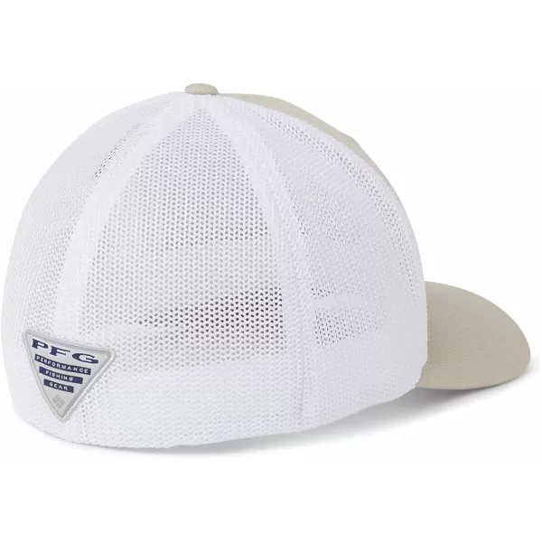 Columbia Womens PFG Logo Mesh Ball CapFossilGrillWhiteBass