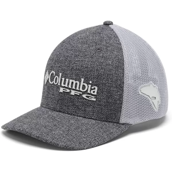 Columbia Womens PFG Logo Mesh Ball CapGrill HeatherCool Grey