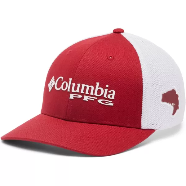 Columbia Womens PFG Logo Mesh Ball CapHigh CrownBeet