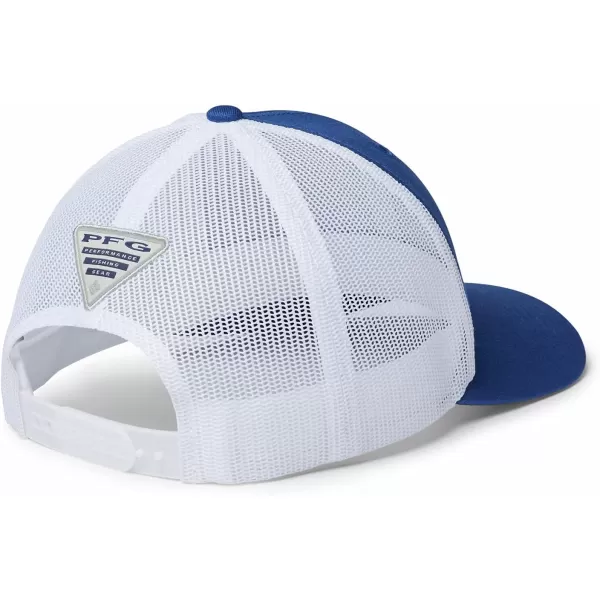 Columbia Womens PFG Logo Mesh Ball CapHigh CrownBlue