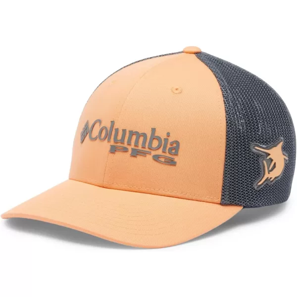 Columbia Womens PFG Logo Mesh Ball CapHigh CrownBright Nectar