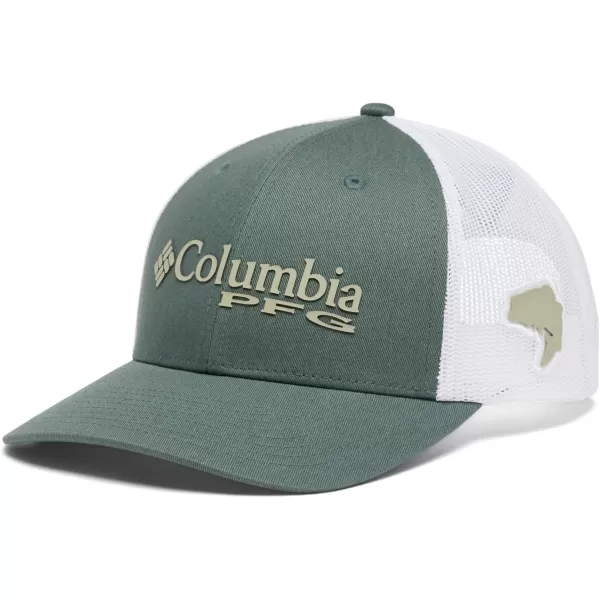 Columbia Womens PFG Logo Mesh Ball CapHigh CrownMetalSafari