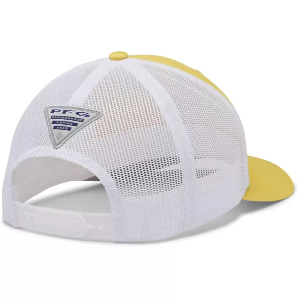 Columbia Womens PFG Logo Mesh Ball CapHigh CrownSun GlowCool GreyMarlin