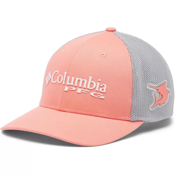 Columbia Womens PFG Logo Mesh Ball CapSalmon