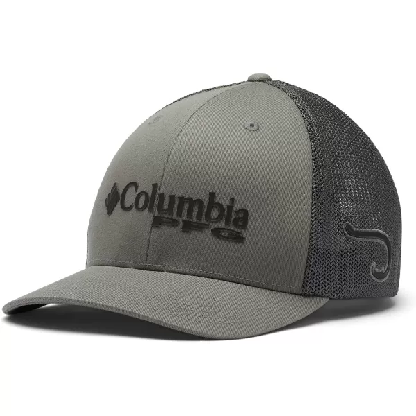 Columbia Womens PFG Logo Mesh Ball CapTitaniumBlackHook