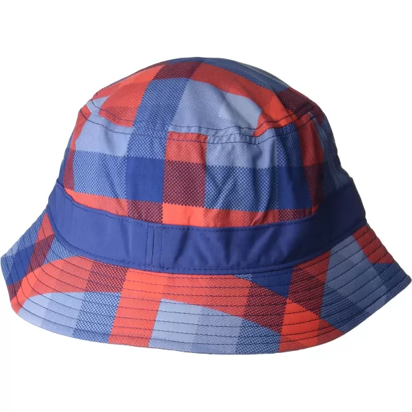 Columbia Womens PFG Slack Tide Bucket HatCarbon Mid GinghamCarbon