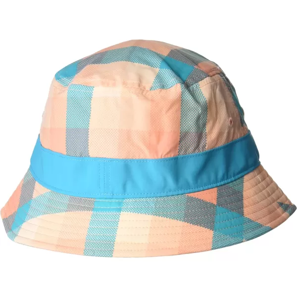 Columbia Womens PFG Slack Tide Bucket HatLight Coral Mid Gingham