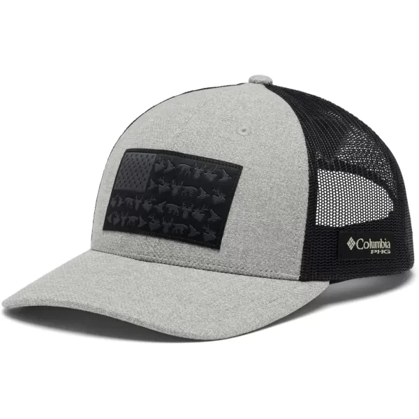 Columbia Womens PHG Game Flag Mesh Snap BackHighCool Grey HeatherBlack