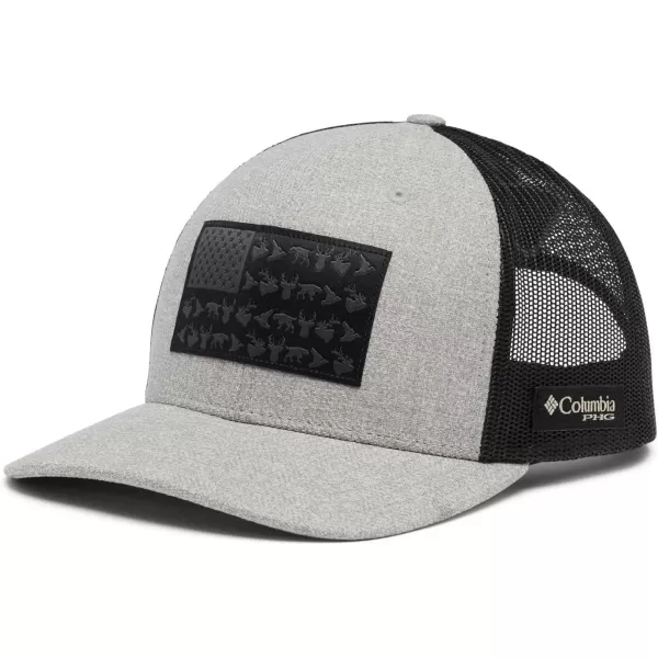 Columbia Womens PHG Game Flag Mesh Snap BackHighCool Grey HeatherBlack