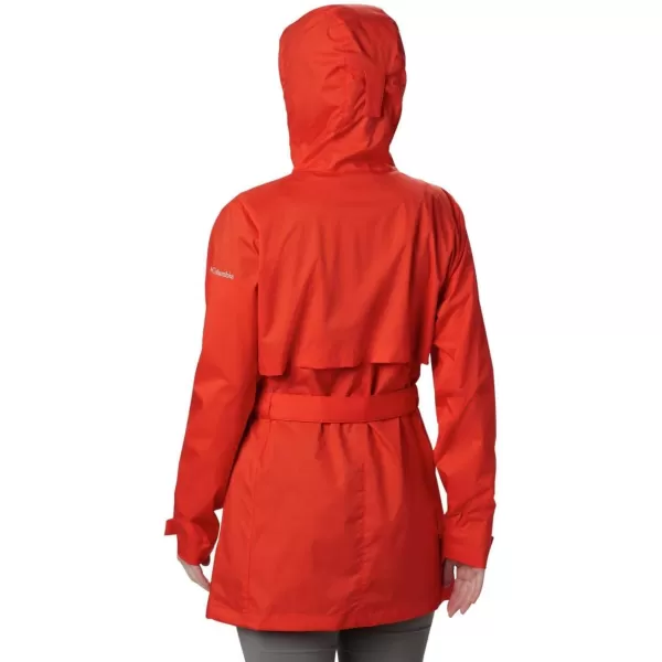 Columbia Womens Pardon My Trench Rain JacketBold Orange